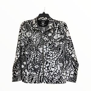 🛑SOLD Zenergy by Chico's Size 1 Women's Lightweight Jacket Full Zipper Pockets